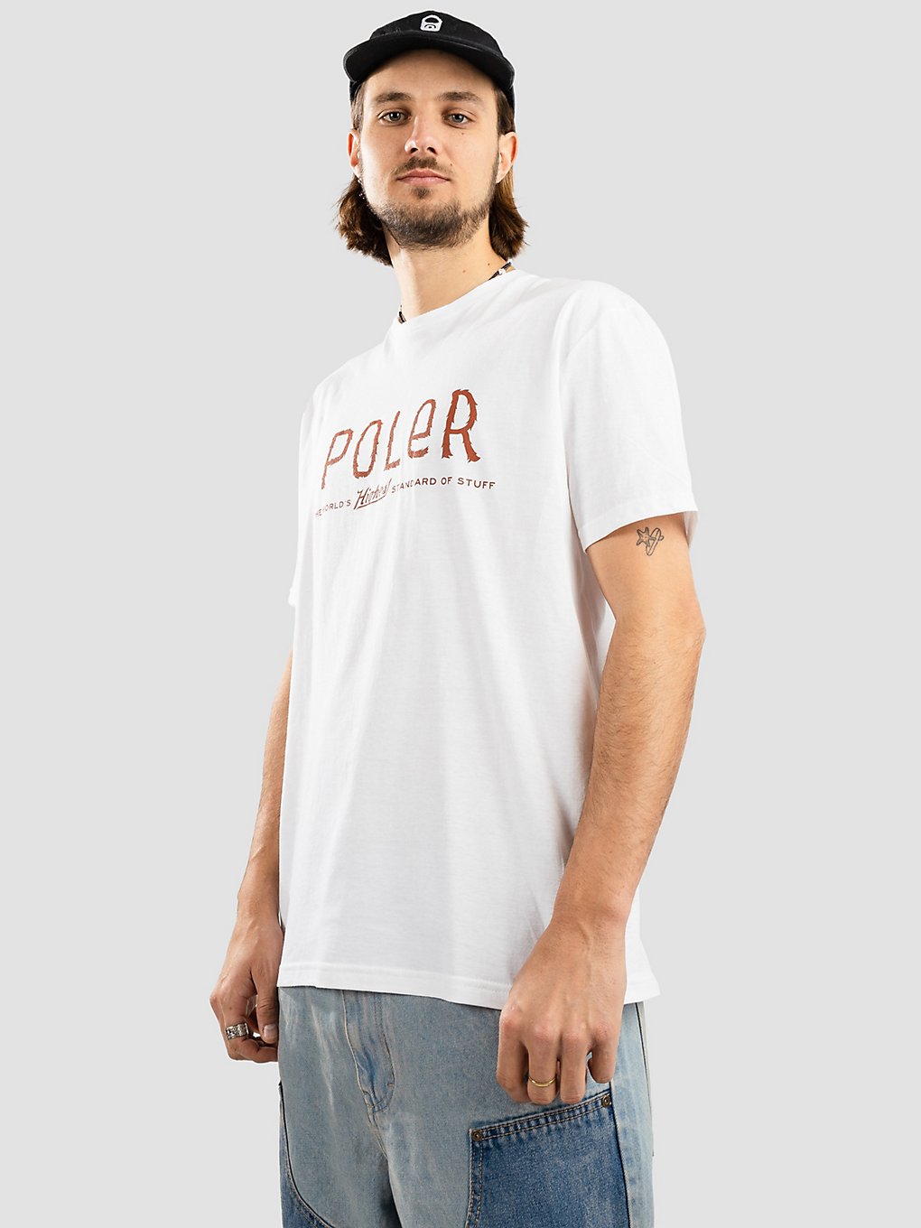 Poler Furry Font T-Shirt wit