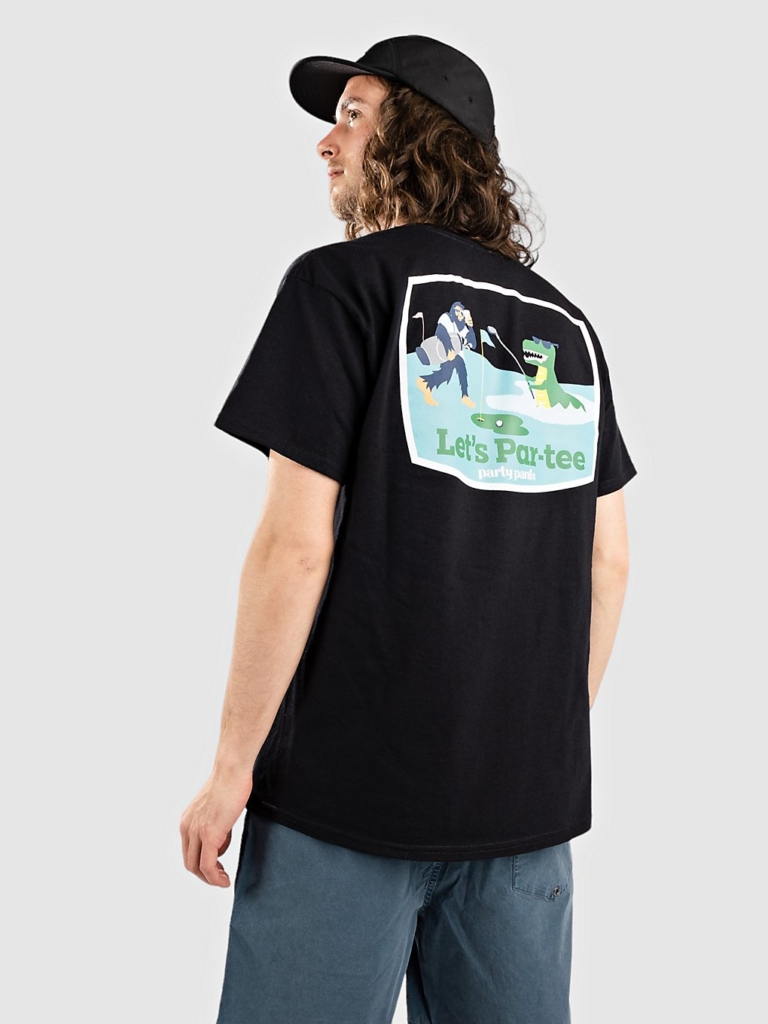 Party broek Let’s Par-t-shirt T-Shirt zwart