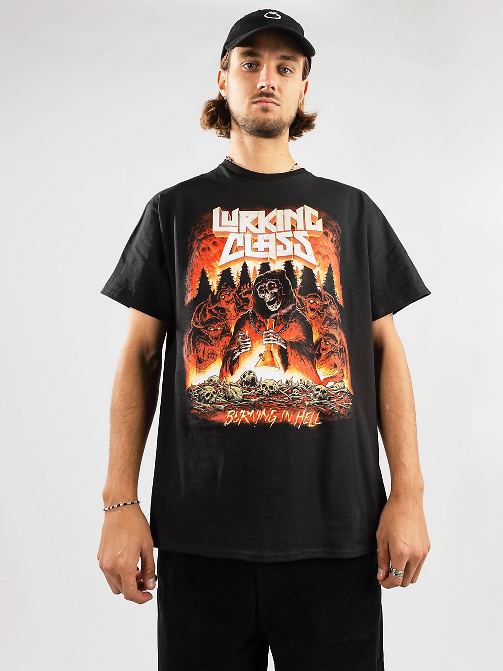 Lurking Class Stikker Burn T-Shirt zwart