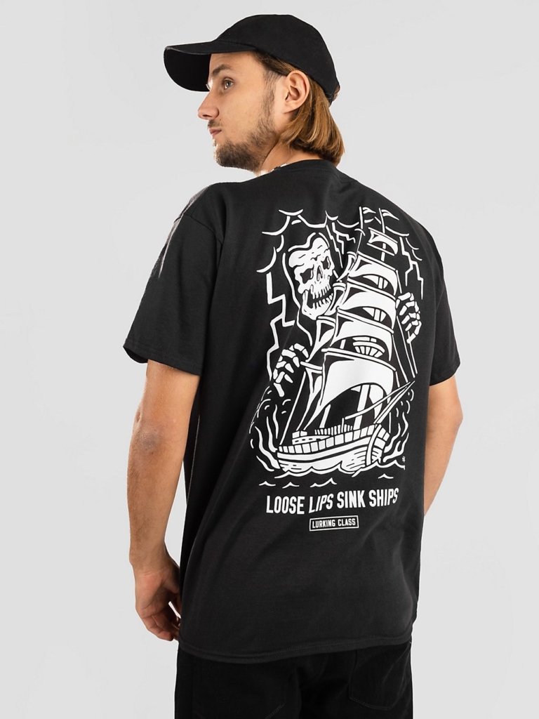 Lurking Class Lips T-Shirt zwart