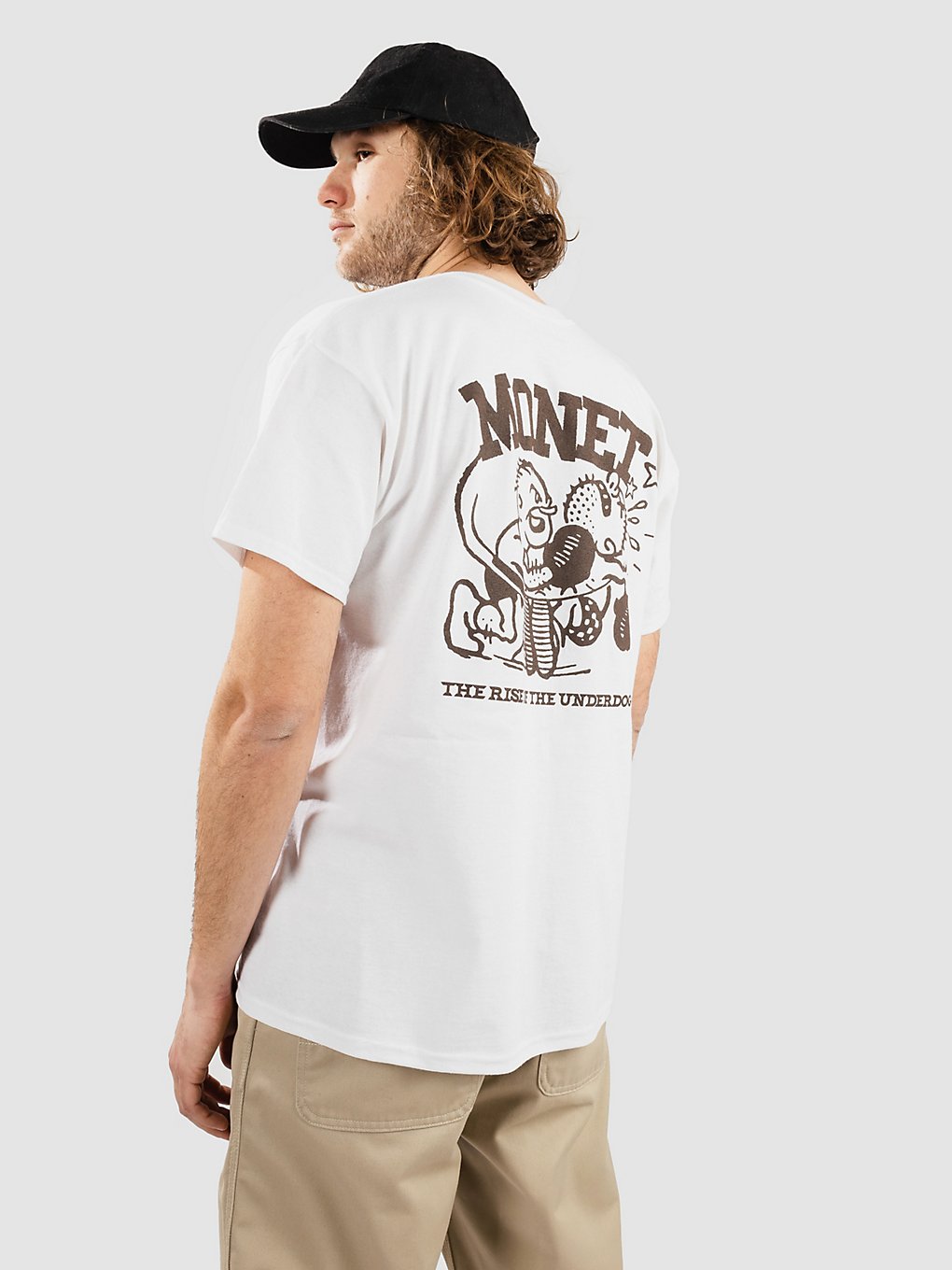 Monet Skateboards Underdog T-Shirt wit