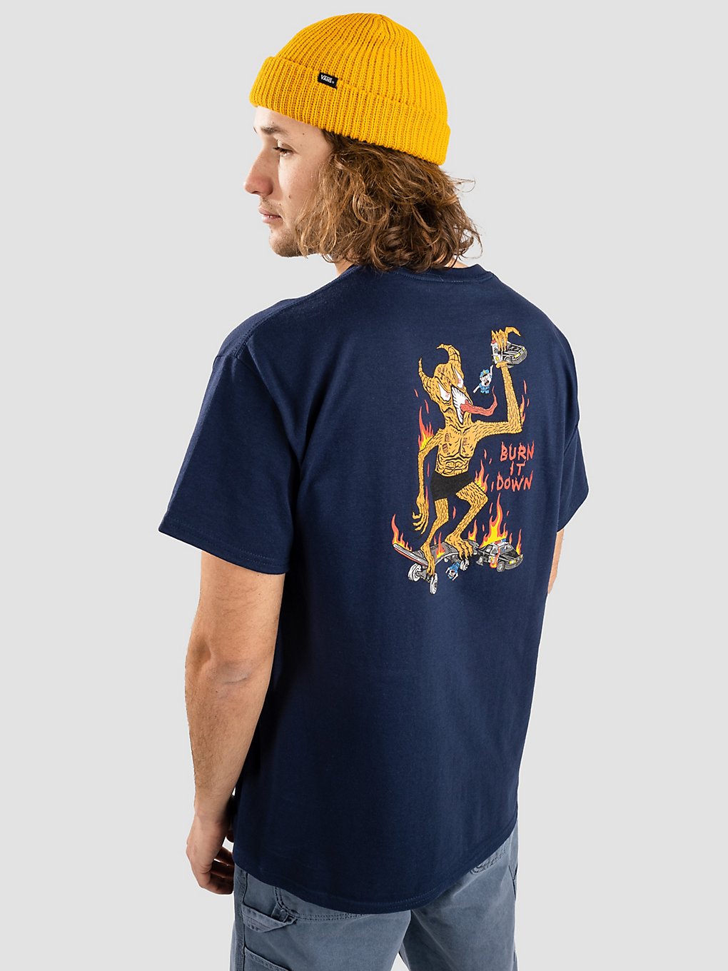 Thrasher Burn it Down T-Shirt blauw