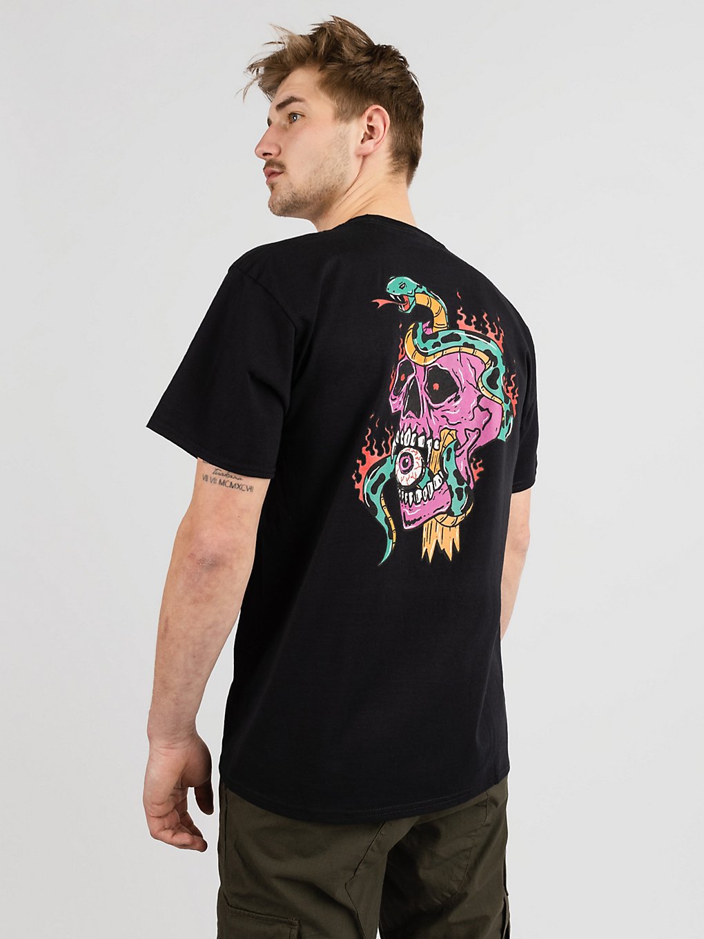Empyre Skull & Snake T-Shirt zwart