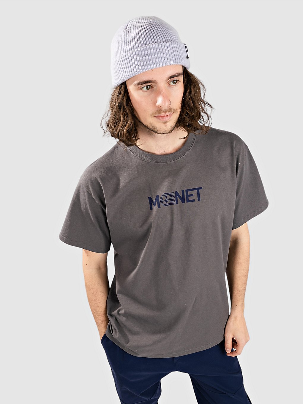 Monet Skateboards Smile T-Shirt grijs