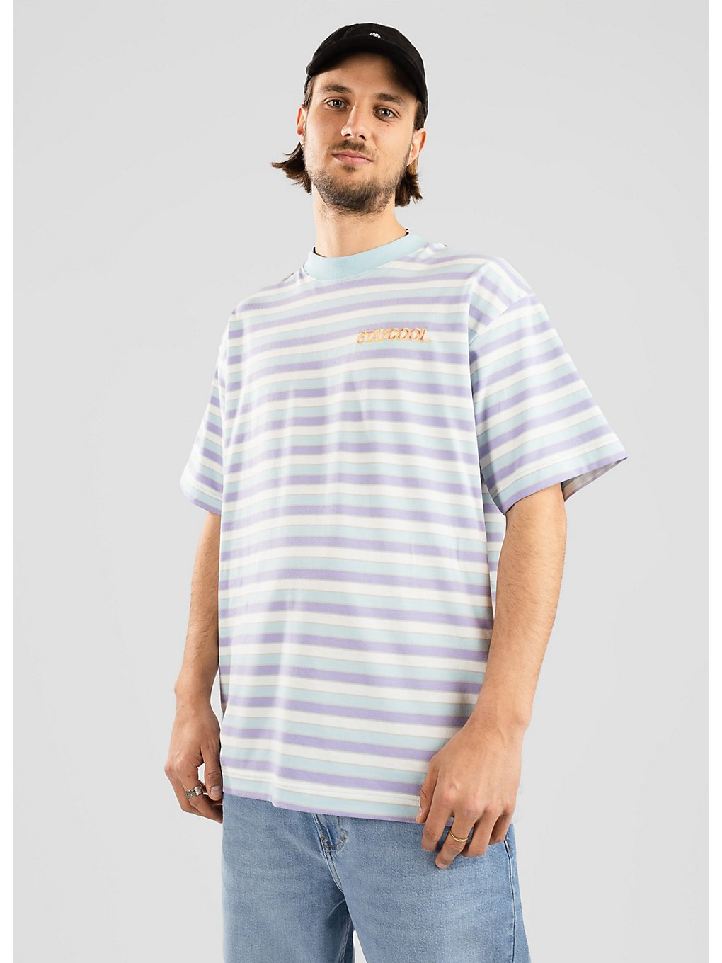 Staycoolnyc Blueberry Striped T-Shirt patroon