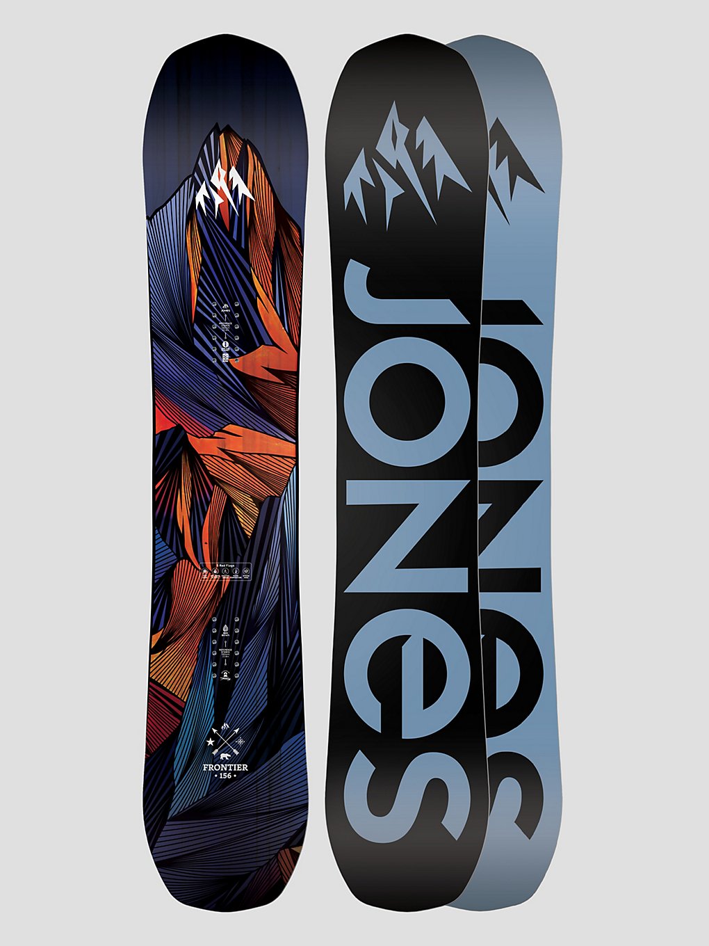 Jones Snowboards Frontier Snowboard zwart