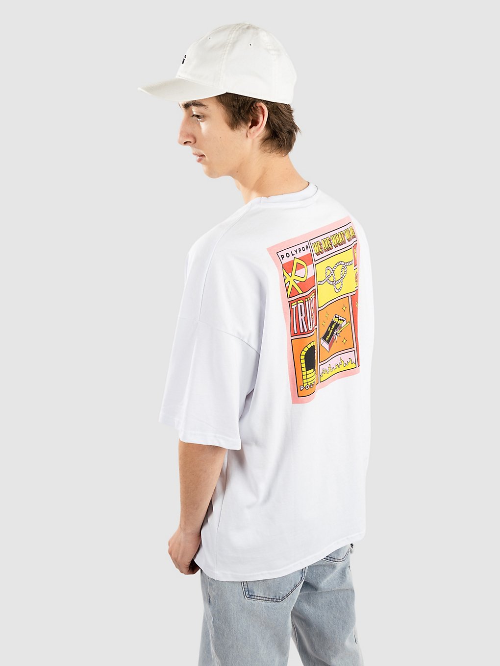 Polypop Home Boxy Fit T-Shirt wit