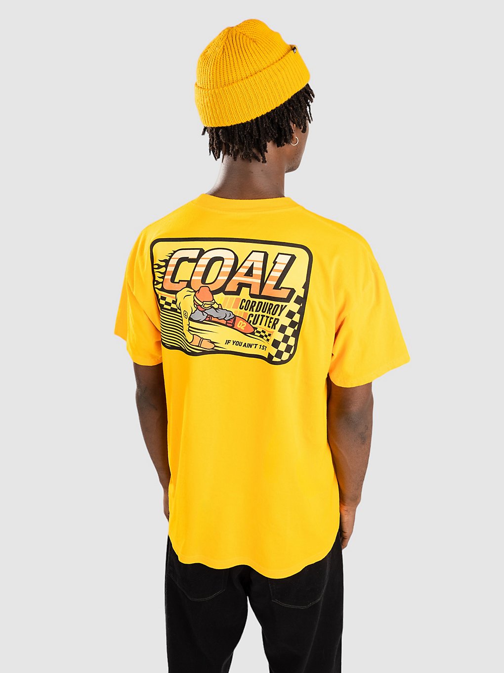 Coal Corduroy Cutter T-Shirt geel