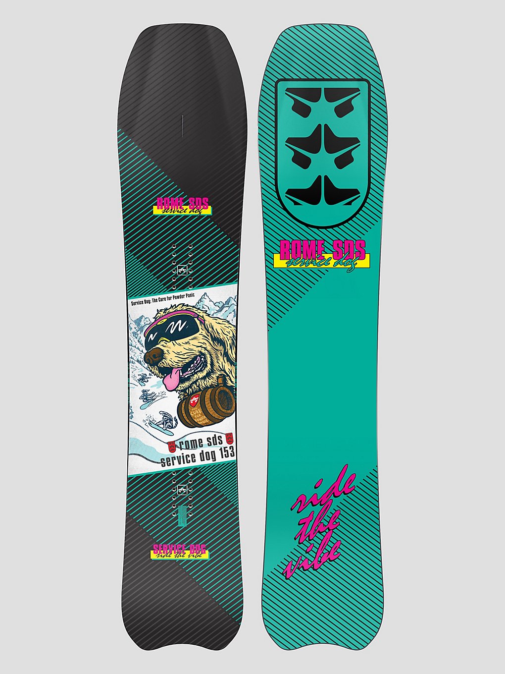 Rome Service Dog Snowboard patroon