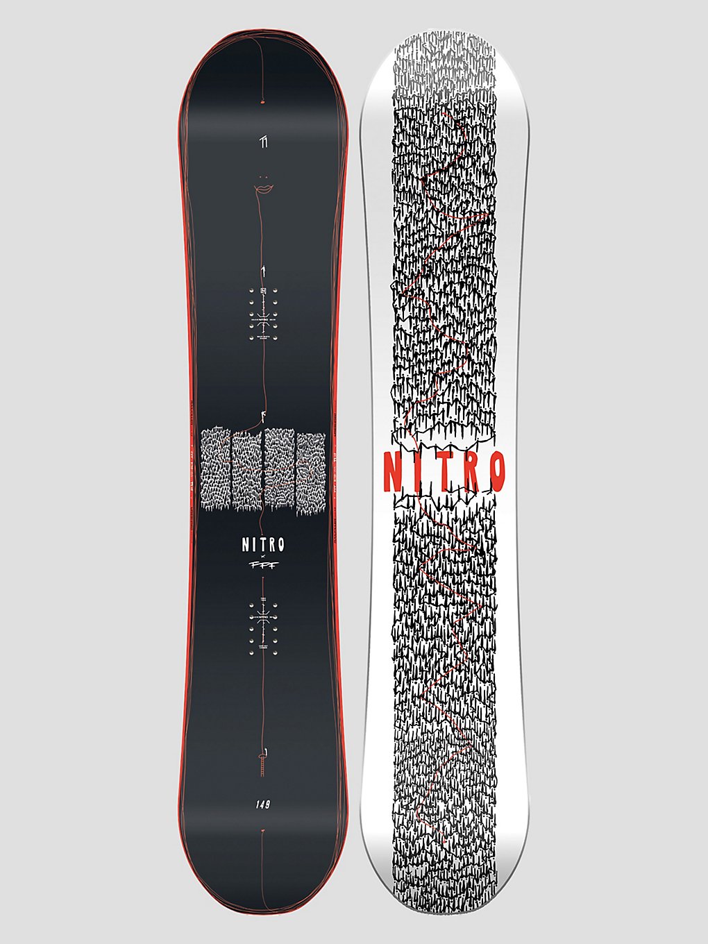 Nitro T1 X Fff 2024 Snowboard patroon