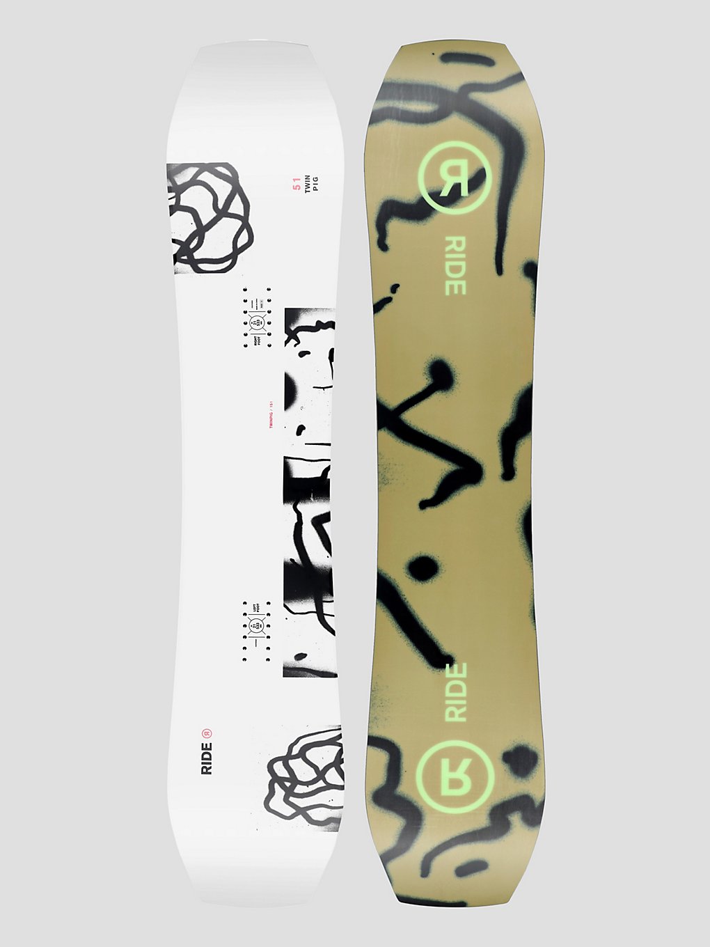 Ride Twinpig 2024 Snowboard patroon