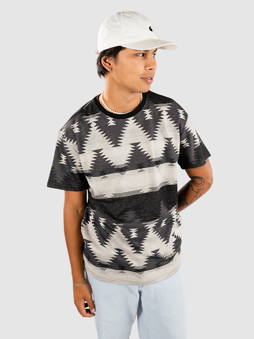 Anerkjendt Akkikki Jacquard T-Shirt zwart