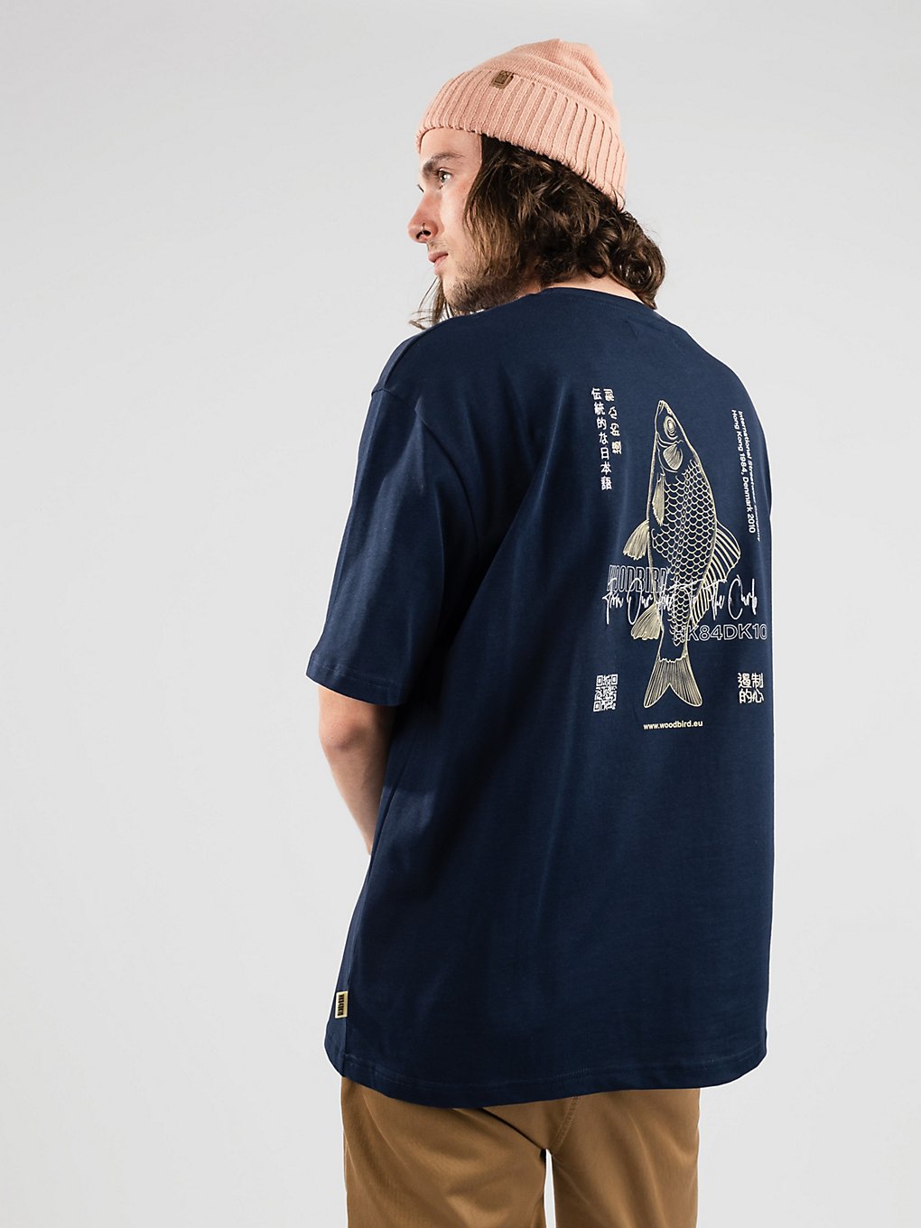 Woodbird Baine Fish T-Shirt blauw