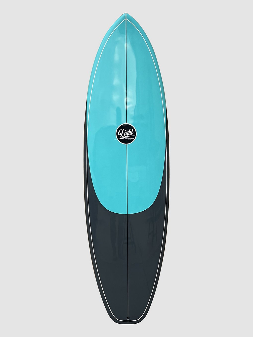 Light Hybrid Turquoise Epoxy Future 5'10 Surfboard patroon