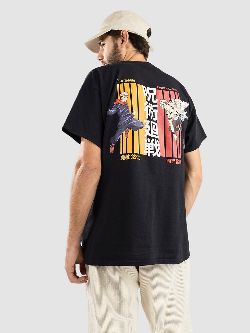 Episode X Jujutsu Kaisen Itadori Vs Sukuna T-Shirt zwart