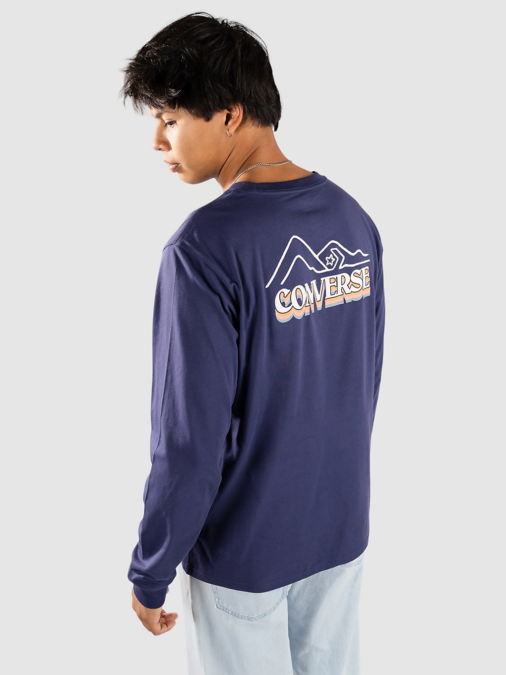 Converse CC Winter Vibes Graphic Longsleeve blauw