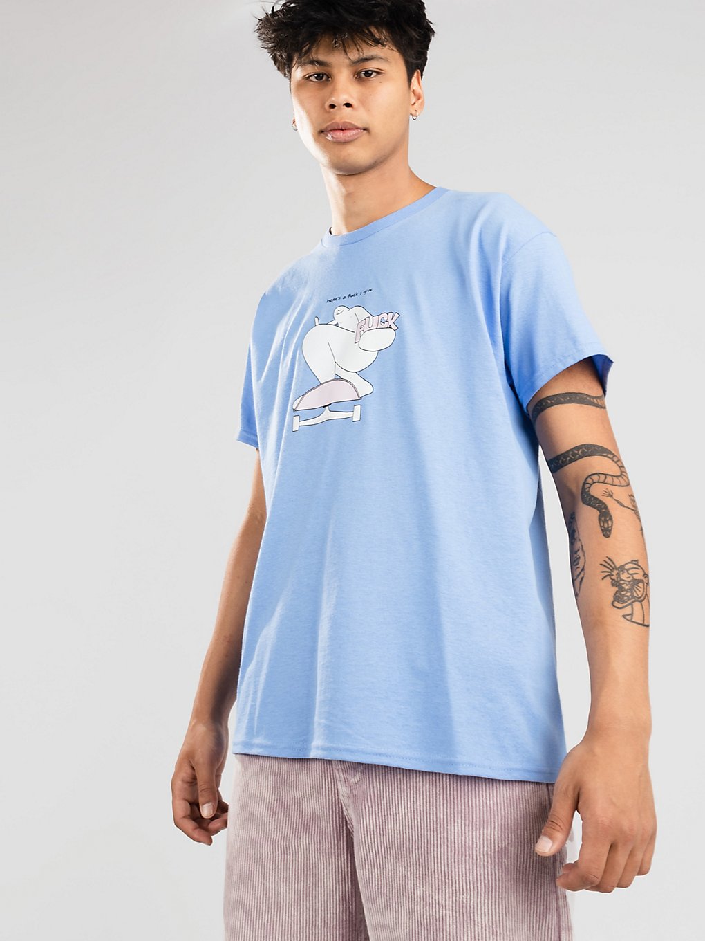Leon Karssen Give A F_Ck T-Shirt blauw