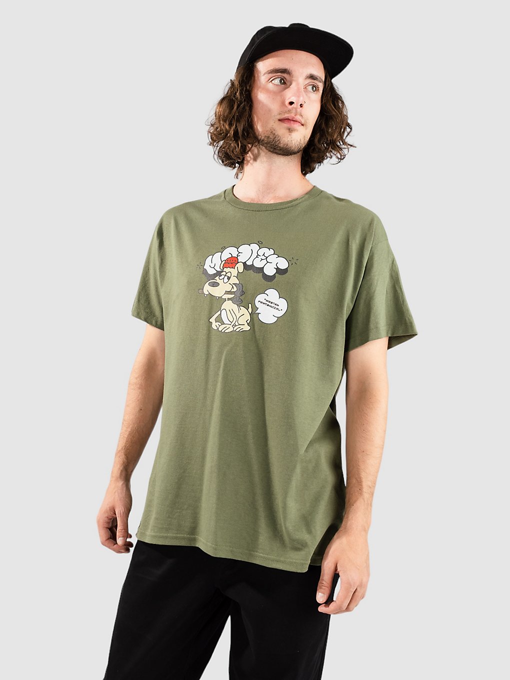 Monet Skateboards Wasted Pawtencial T-Shirt groen