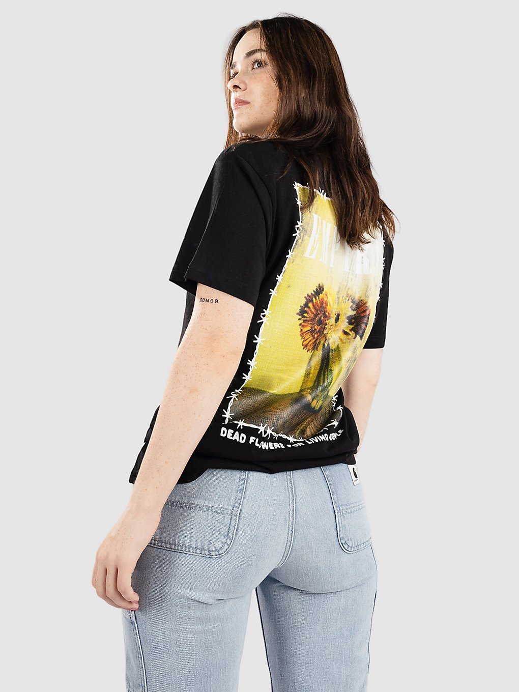 Empyre Dead Flowers T-Shirt zwart