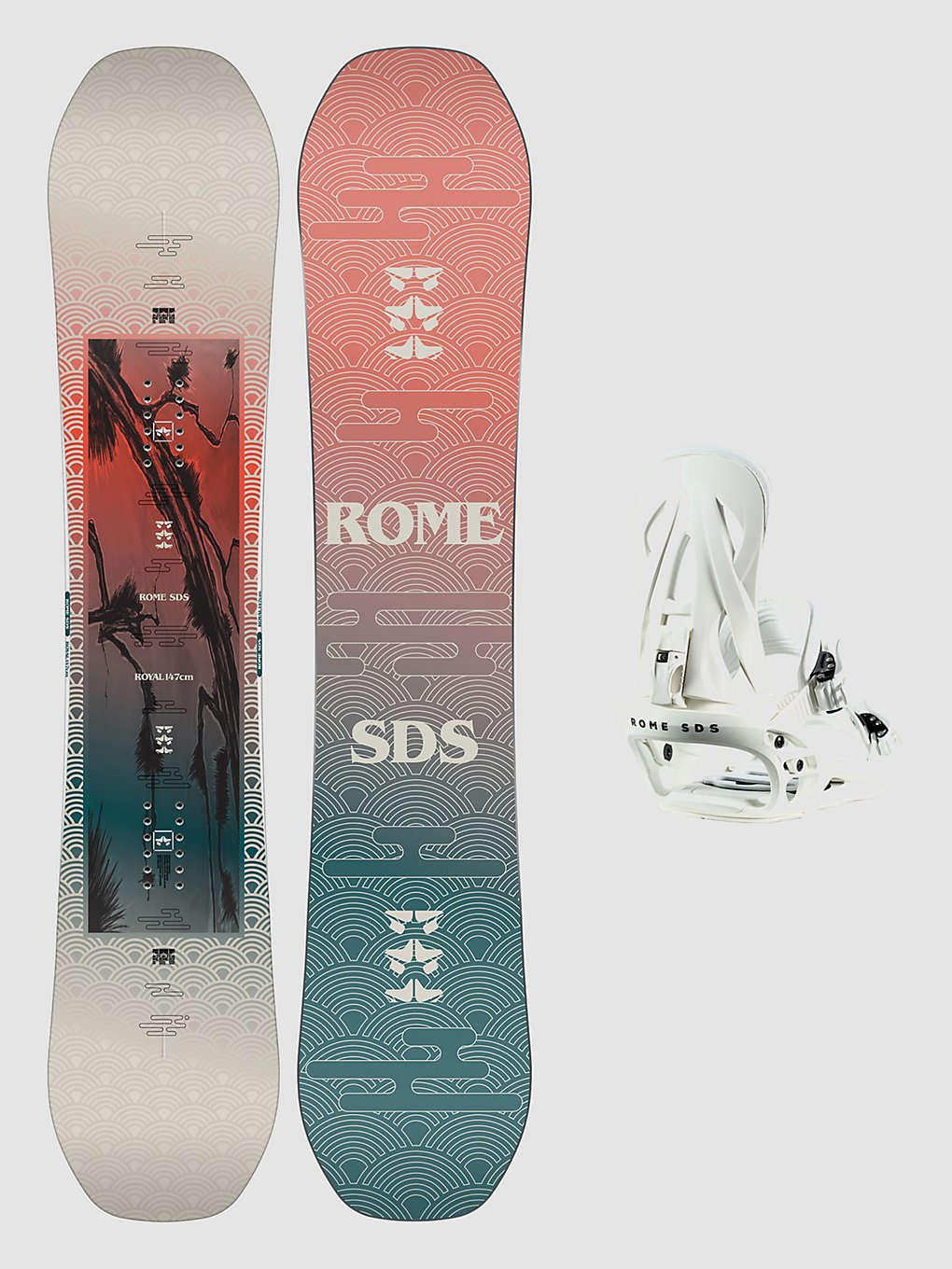 Rome Royal + Shift M 2024 Snowboard set patroon