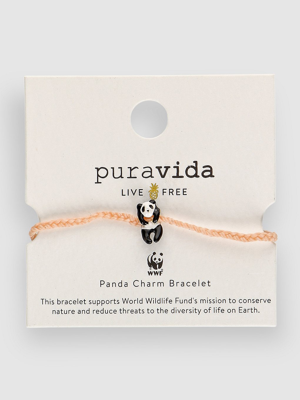 Pura Vida Panda Gold Bracelet grijs