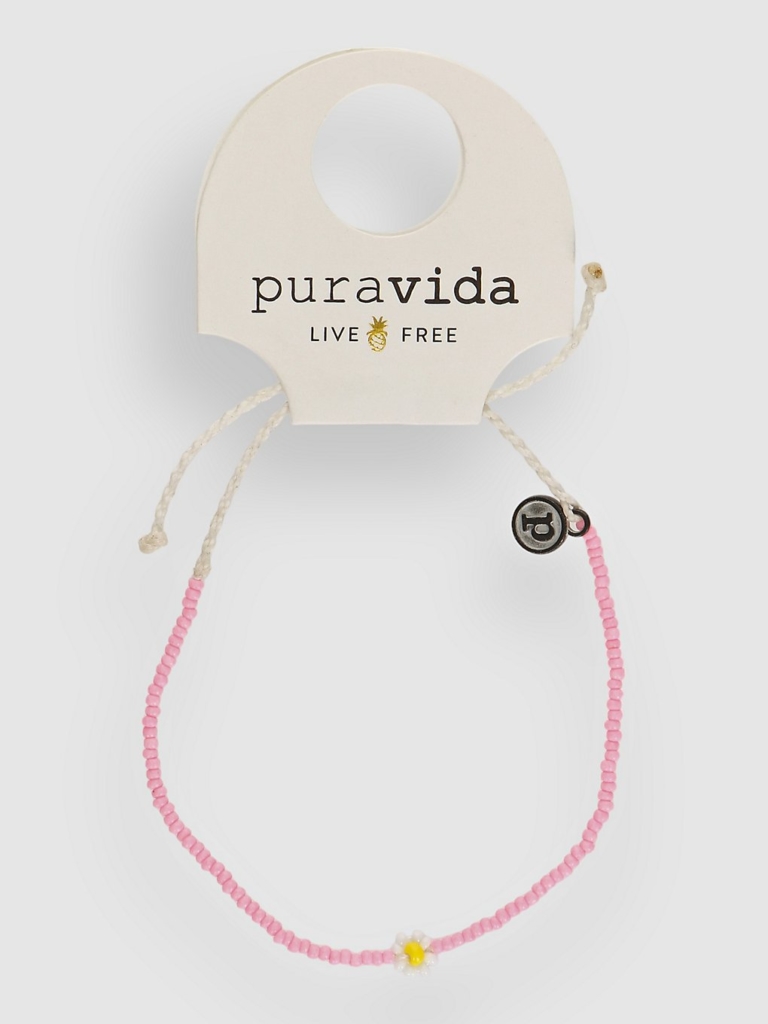 Pura Vida Spring Daisy Seed Bead Brc roze