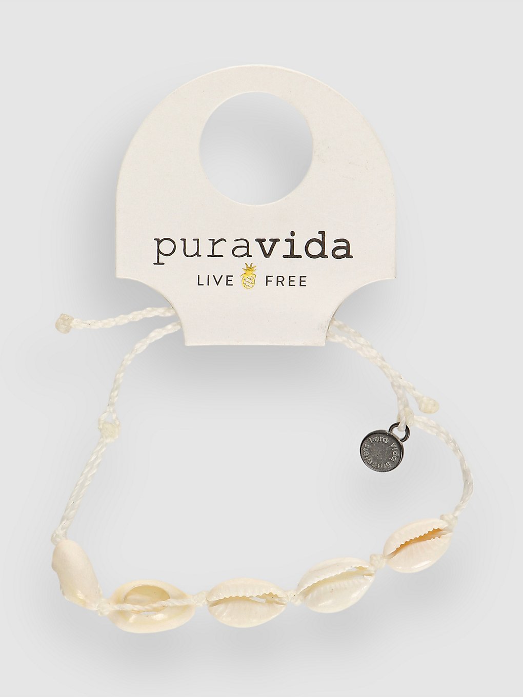 Pura Vida Knotted Cowries Bracelet grijs