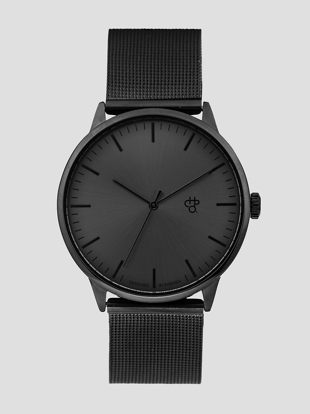 CHPO Nando Metal Horloge zwart