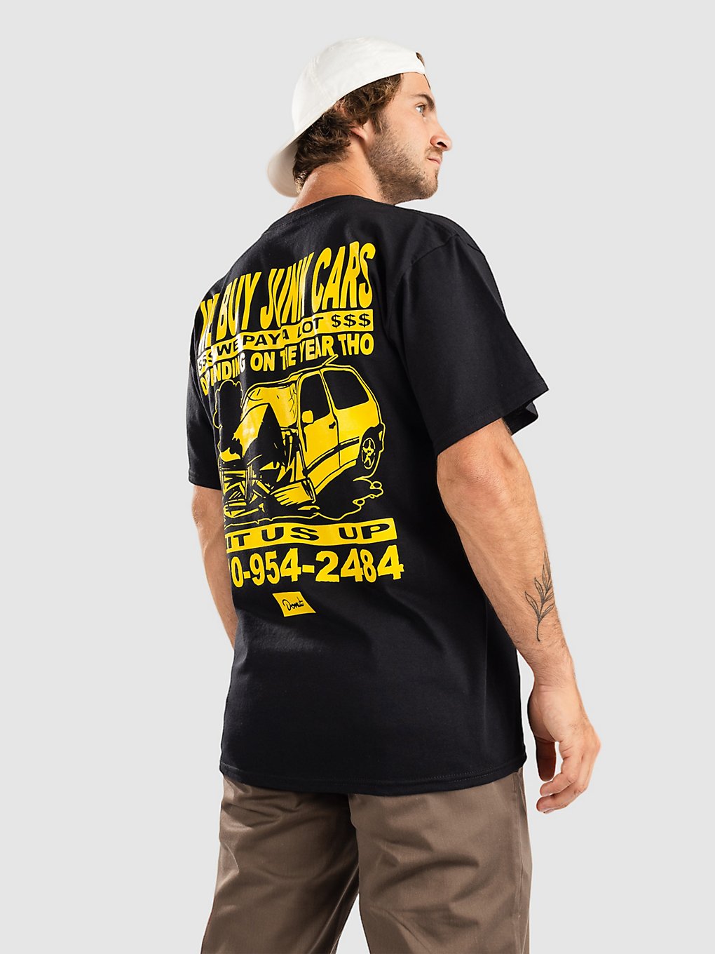 Donut Junk Cars T-Shirt zwart