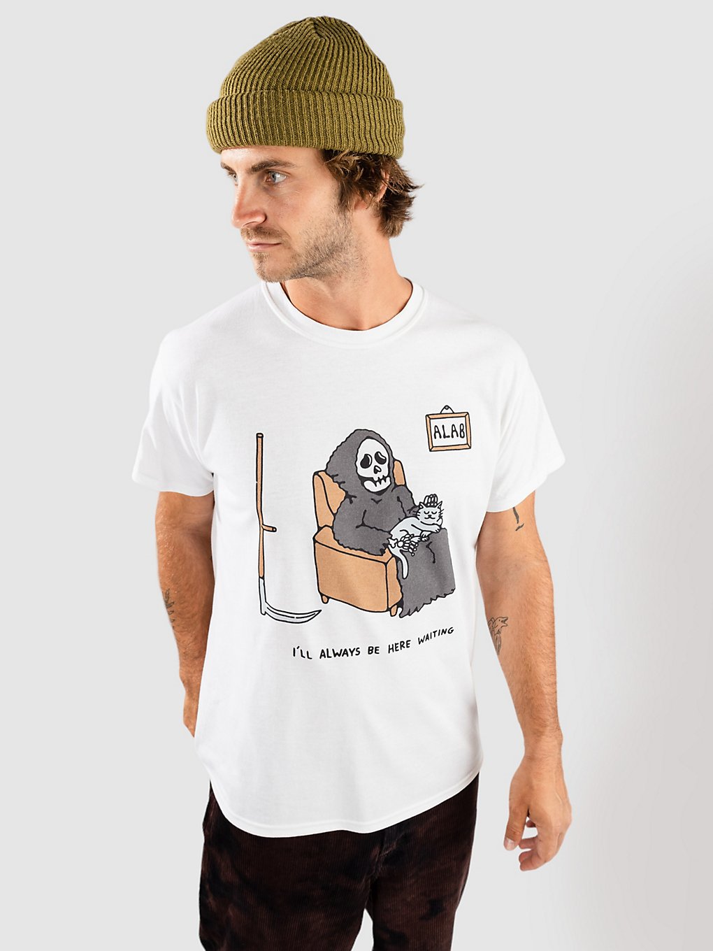 A.Lab Waiting Here T-Shirt wit