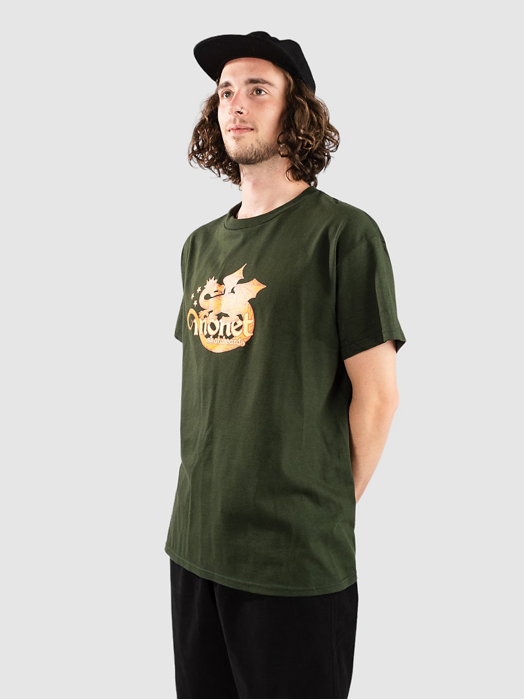 Monet Skateboards Monets Dragon T-Shirt groen