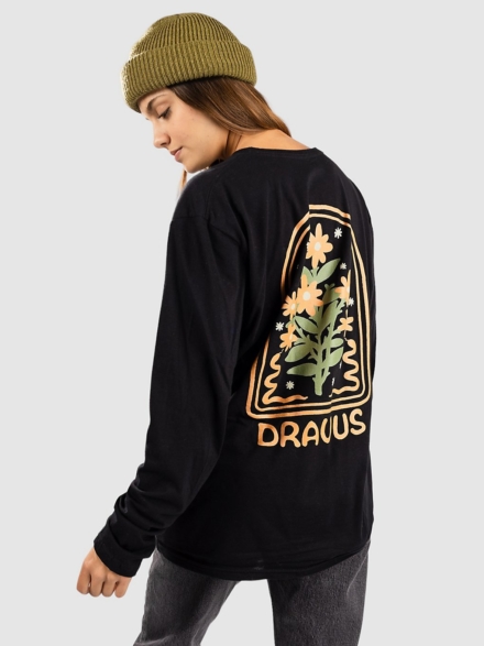 Dravus Flowers Longsleeve zwart