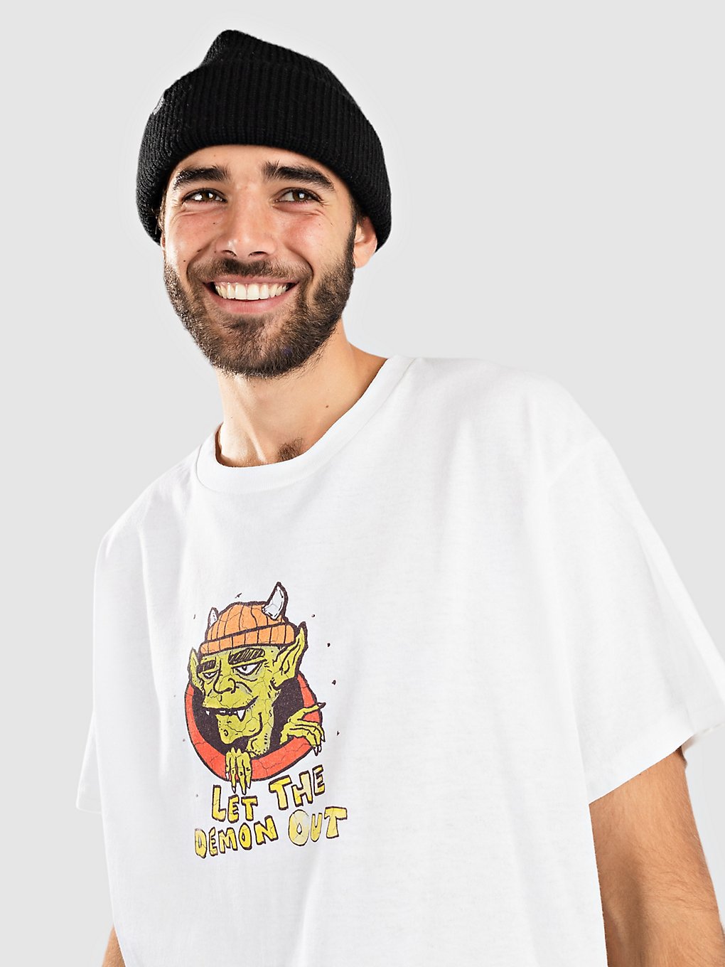 Monet Skateboards Let The Demon Out T-Shirt wit