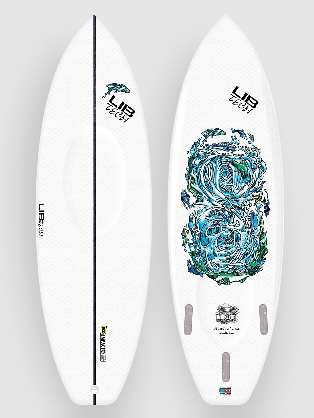 Lib Tech Whirlpool 5'6 Surfboard patroon