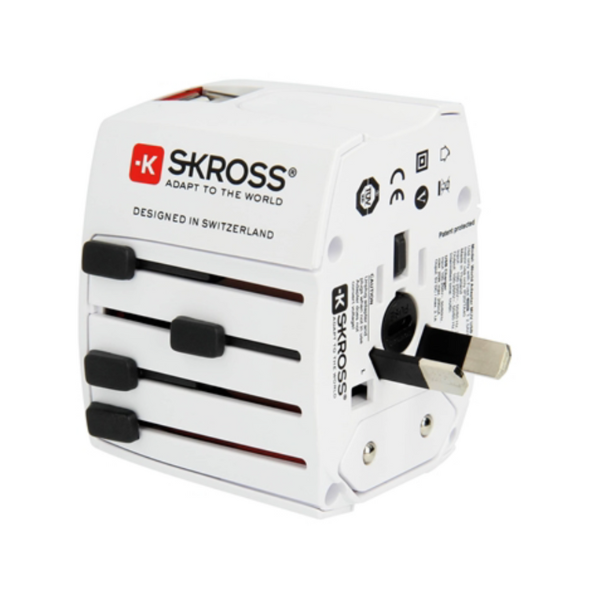 Skross Skross World Adapter MUV Micro wereldstekker reisstekker wit