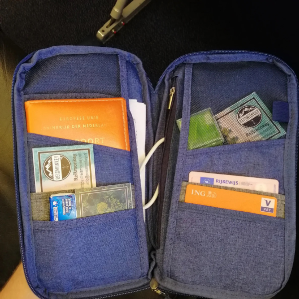 Reismonkey Reisportemonnee paspoorthoesje reisdocumenten mapje