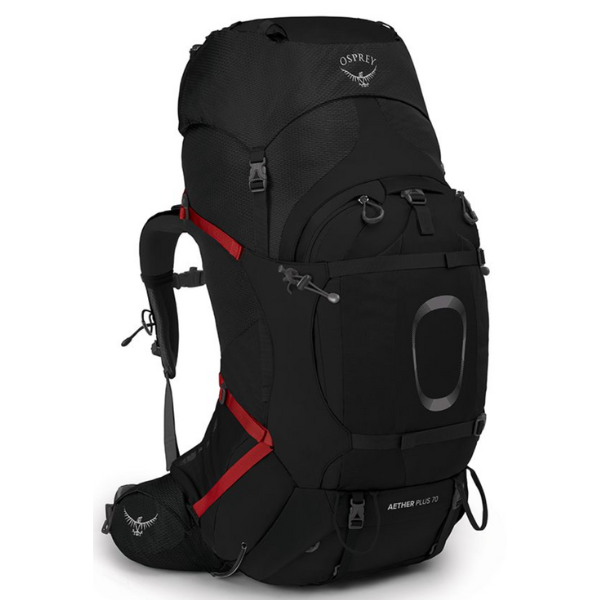 Osprey Aether Plus 70l backpack heren zwart