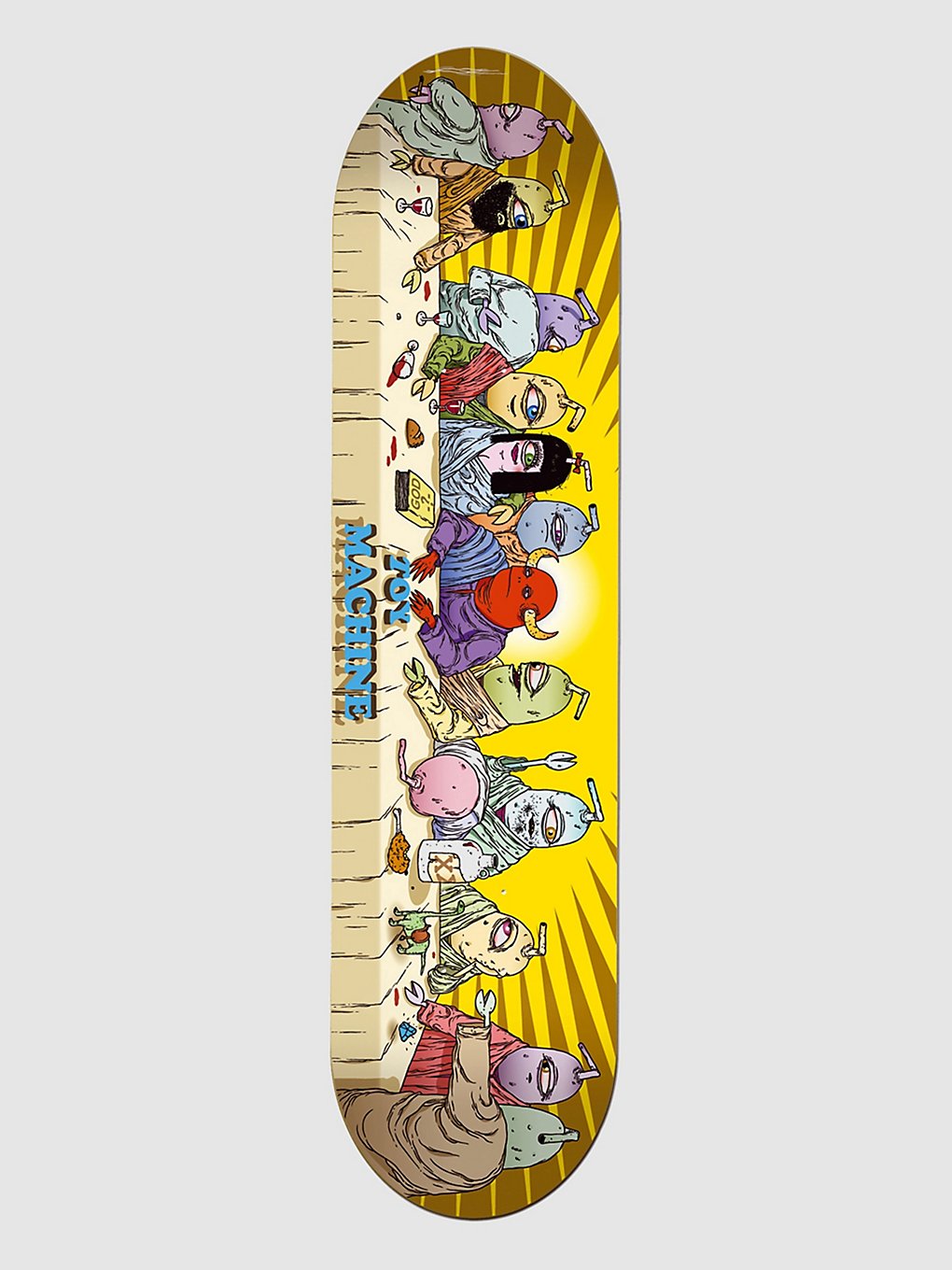 Toy Machine Last Supper 8.0" Skateboard deck geel