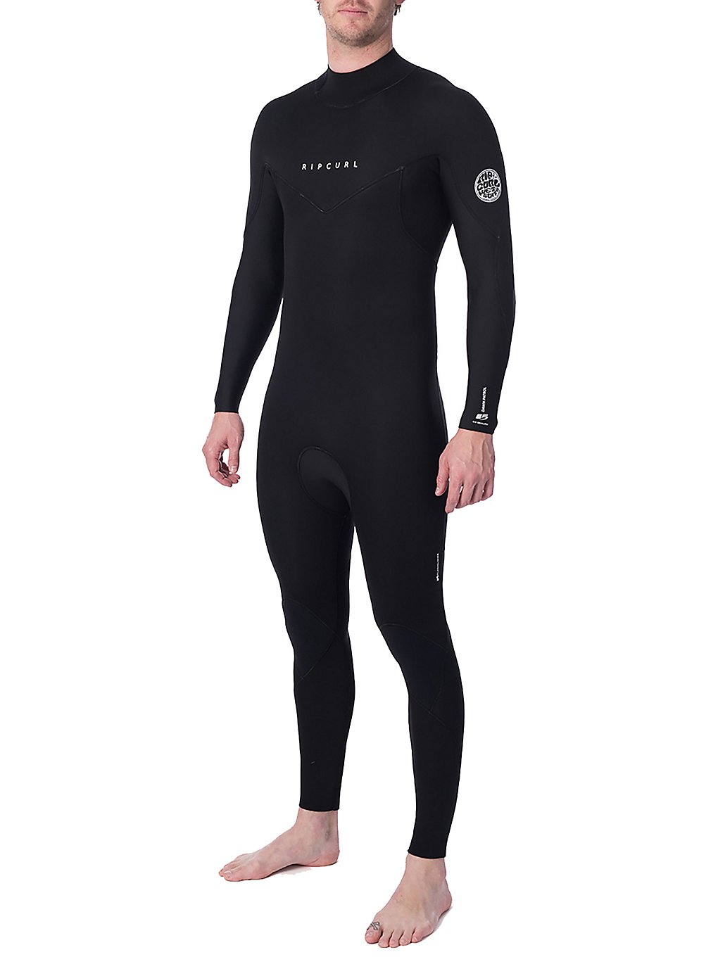 Rip Curl Dawn Patrol 4/3 GB Back Zip Wetsuit zwart