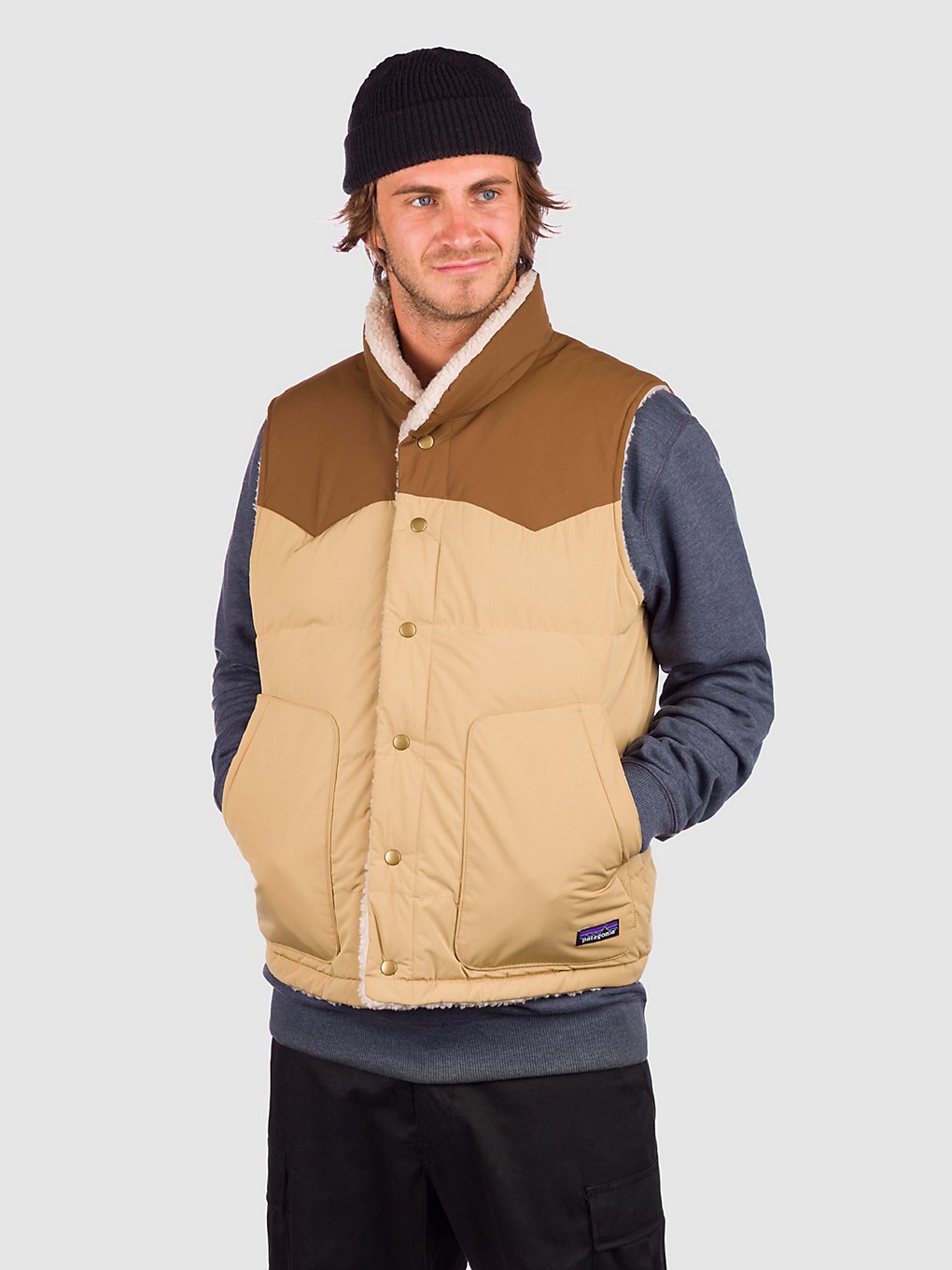 Patagonia Reversible Bivy Down Bodywarmer bruin