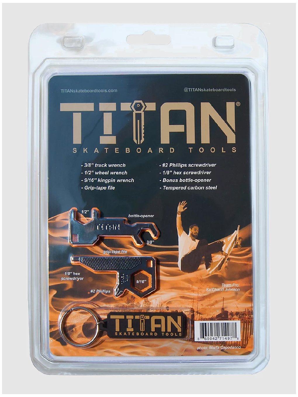 Titan Skateboard Tools Key Chain Tool patroon