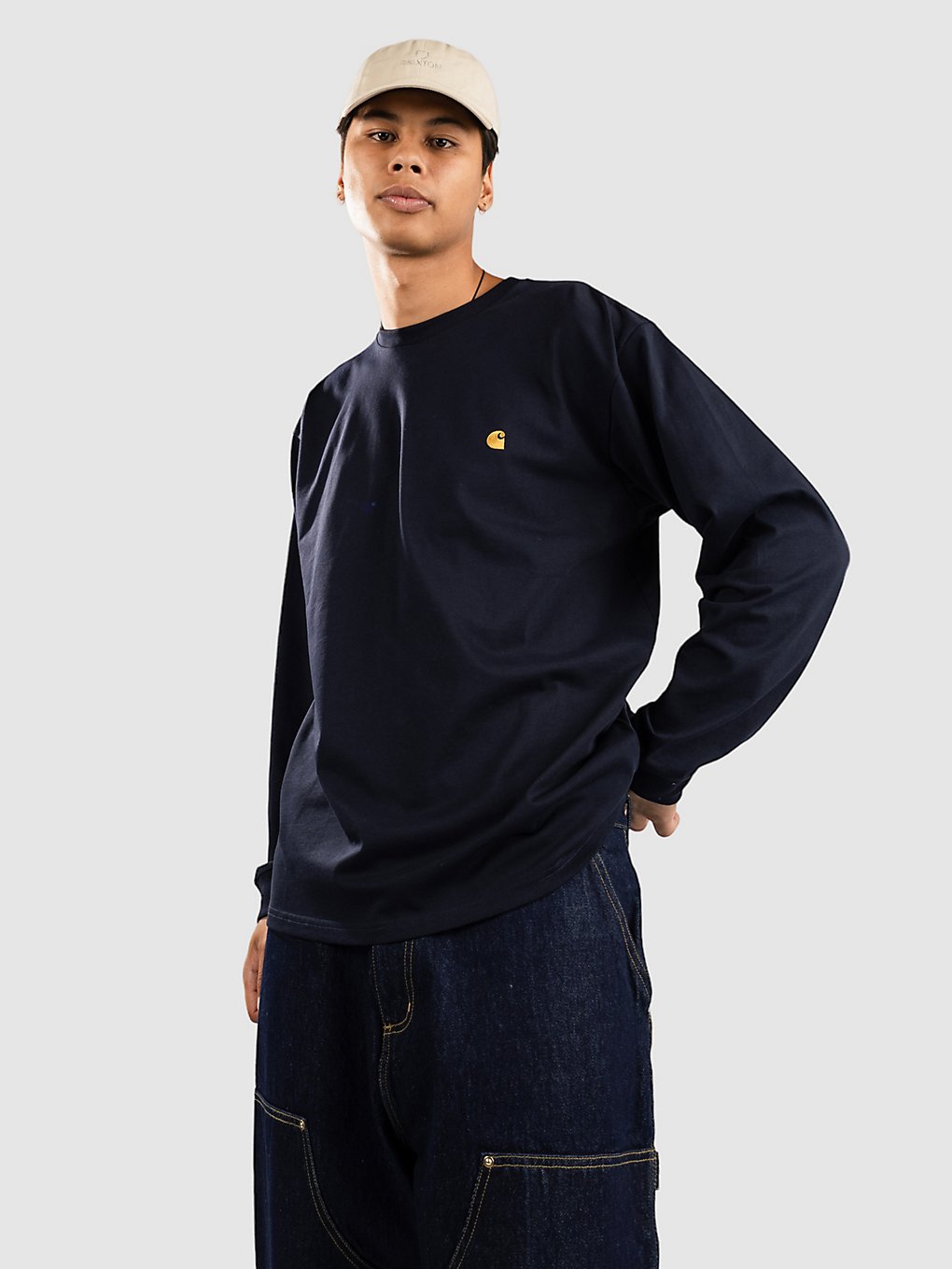 Carhartt WIP Chase Longsleeve blauw