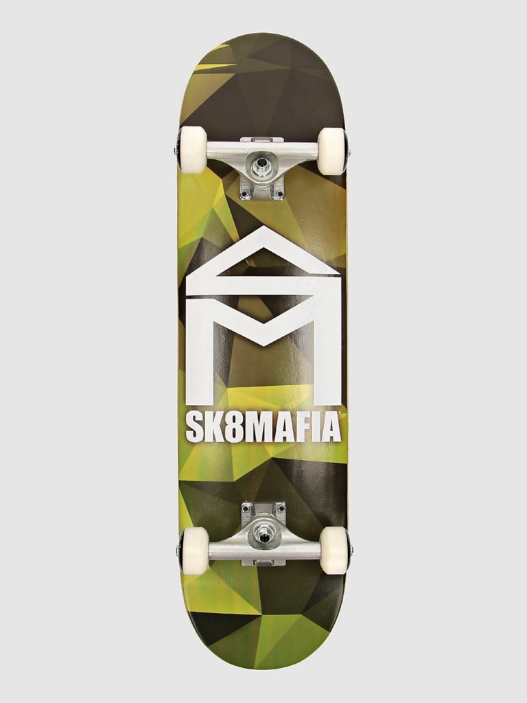 SK8 Mafia House Logo Camo 7.87″ Complete groen