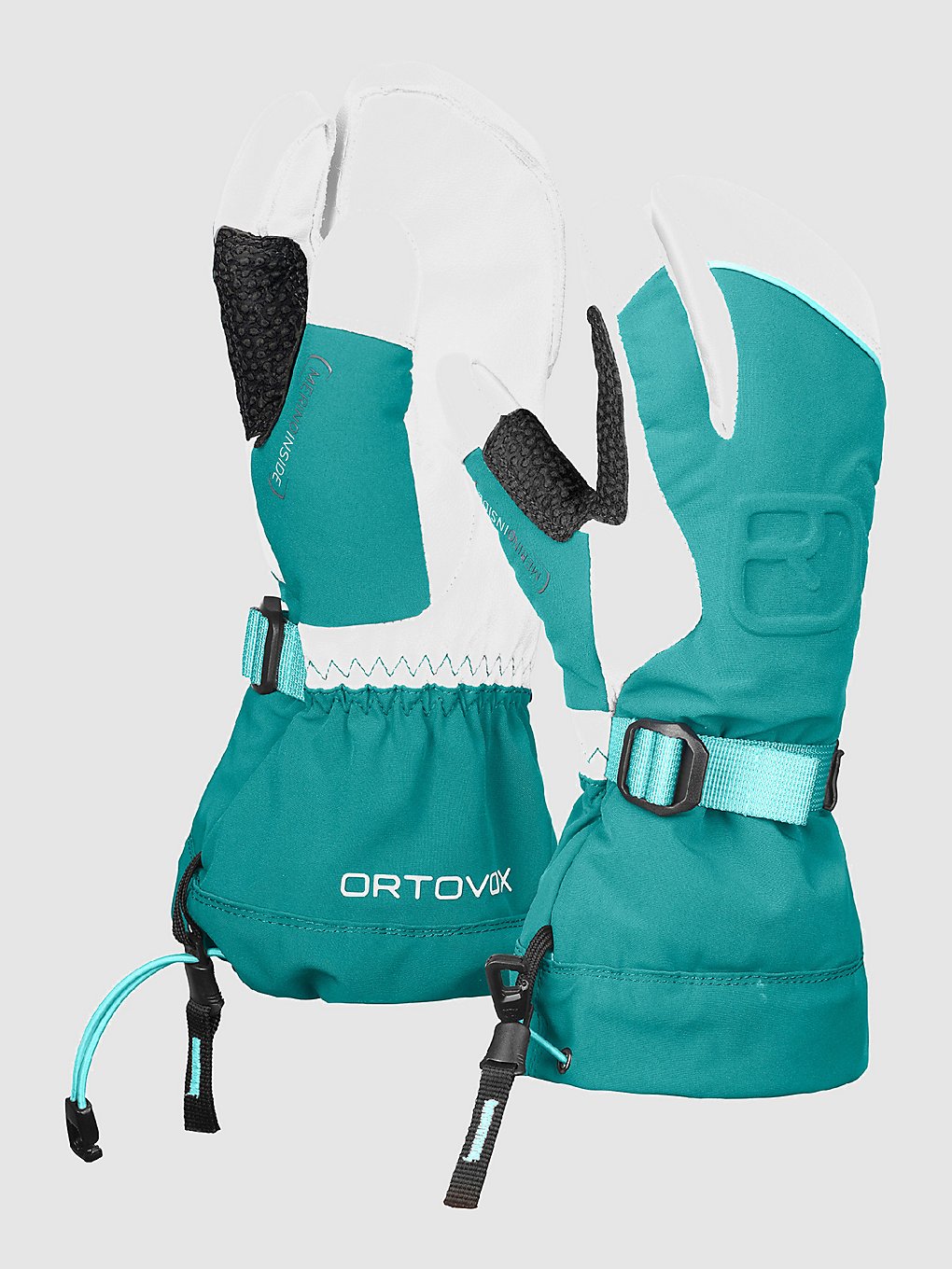 Ortovox Merino Freeride 3 Finger Wanten blauw