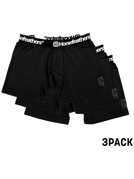 Horsefeathers Dynasty 3Pk Boxershorts zwart