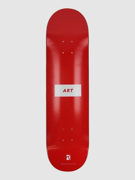 Poetic Collective Art 8.0" Skateboard deck rood