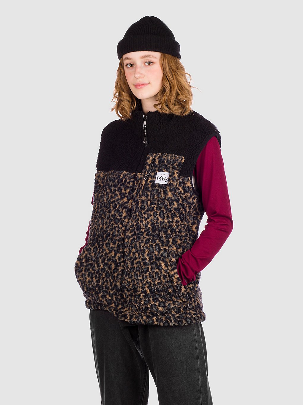 Eivy Lumberjackie Sherpa Fleece vest patroon