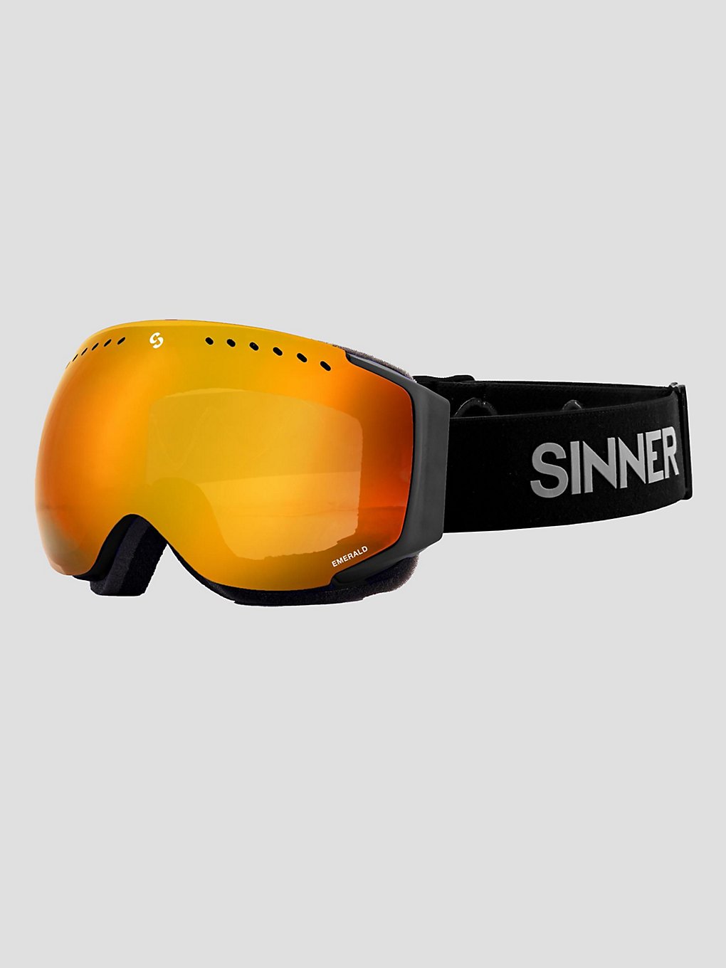 Sinner Emerald Matte zwart Skibril zwart