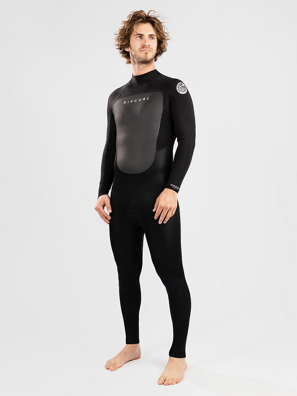 Rip Curl Omega 3/2 GB Back Zip Steamer Wetsuit zwart