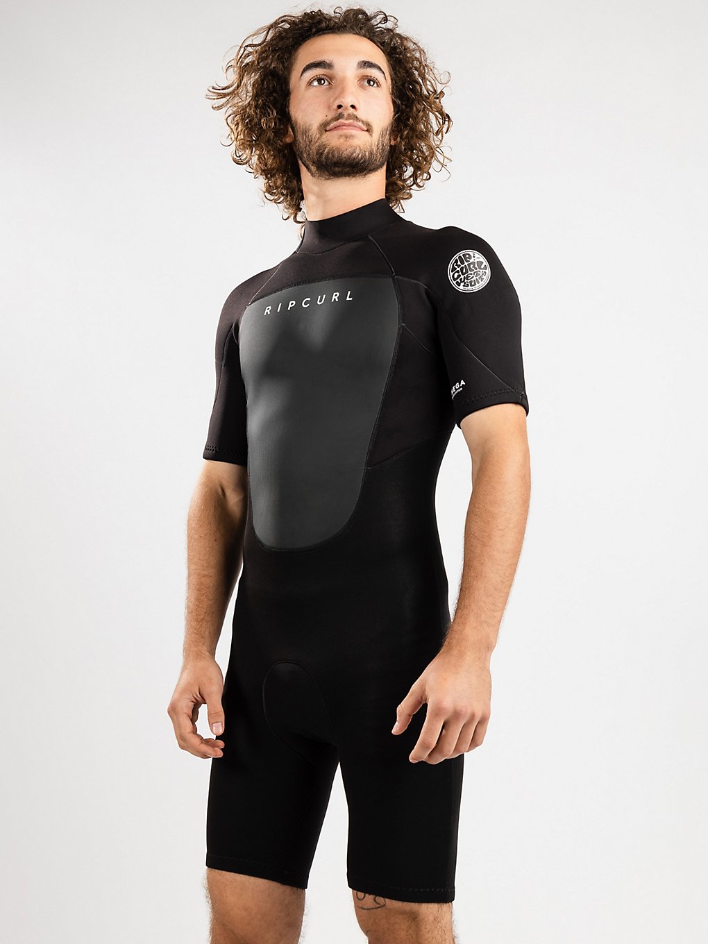 Rip Curl Omega 2mm Back Zip Shorty Wetsuit zwart